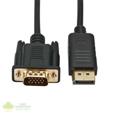 Gizzu 1080P DisplayPort to VGA Cable 1.8m Poly