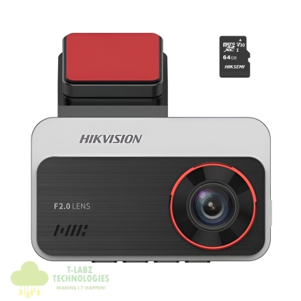 Hikvision C200S Dashcam, with 64GB Micro-SD