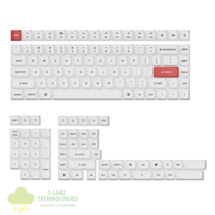 Keychron Double Shot PBT OSA Full Keycap Set - Black/White