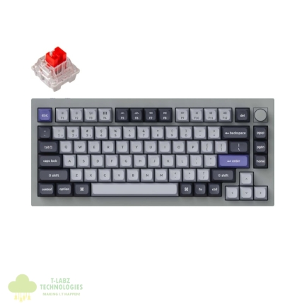 Keychron Q1 Pro 75% Red K Pro Switches RGB Wireless Keyboard - Grey