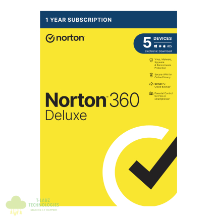 Norton 360 Deluxe 50GB - 5 Devices (Physical Package)