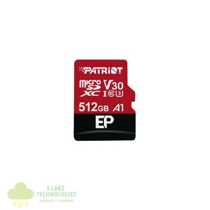 Patriot EP V30 A1 512GB Micro SDXC Card + Adapter