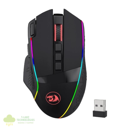 REDRAGON Enlightment 19000DPI RGB Wireless Gaming Mouse - Black