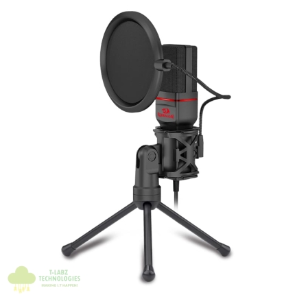 REDRAGON SEYFERT 3.5mm Aux Gaming Mic and Tripod - Black