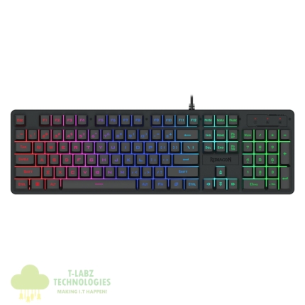 Redragon K521 Upgrade Rainbow LED 104-Key Membrane Gaming Keyboard