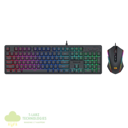 Redragon S107 RGB Gaming Essentials Wired Gaming Keyboard and Mouse Bundle