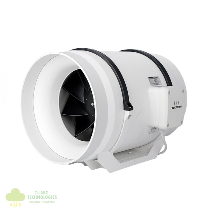 AMX 200mm Mixed Flow Industrial Inline Duct Fan - Image 1