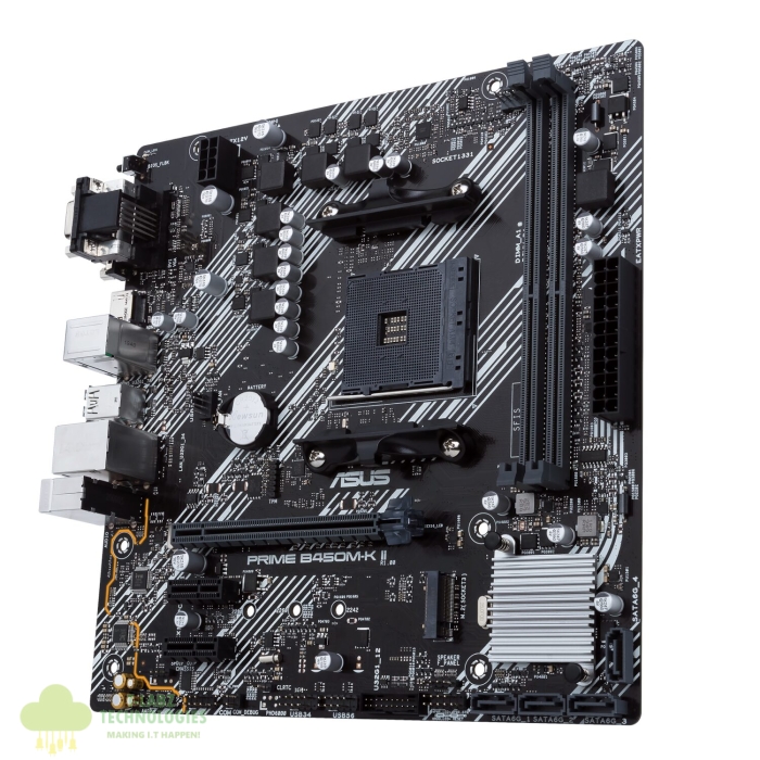 ASUS PRIME B450M-K II mATX Motherboard - AM4, DDR4, HDMI, M.2, USB3.2 - Image 3