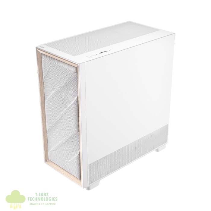Antec FLUX Mid-Tower E-ATX Gaming Chassis Wood Front Panel - White - Image 4
