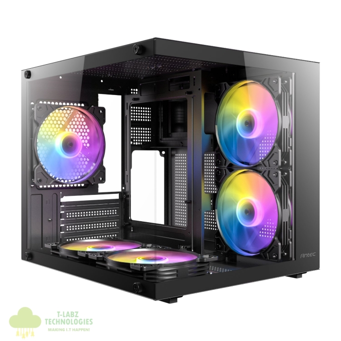 Antec VCX20M RGB Elite Micro-ATX | ITX Mini-Tower Gaming Chassis - Black - Image 1