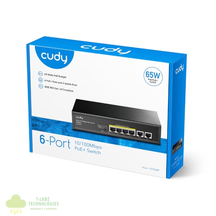Cudy 6-Port Ethernet Unmanaged Switch - 4 Ports POE - Image 4