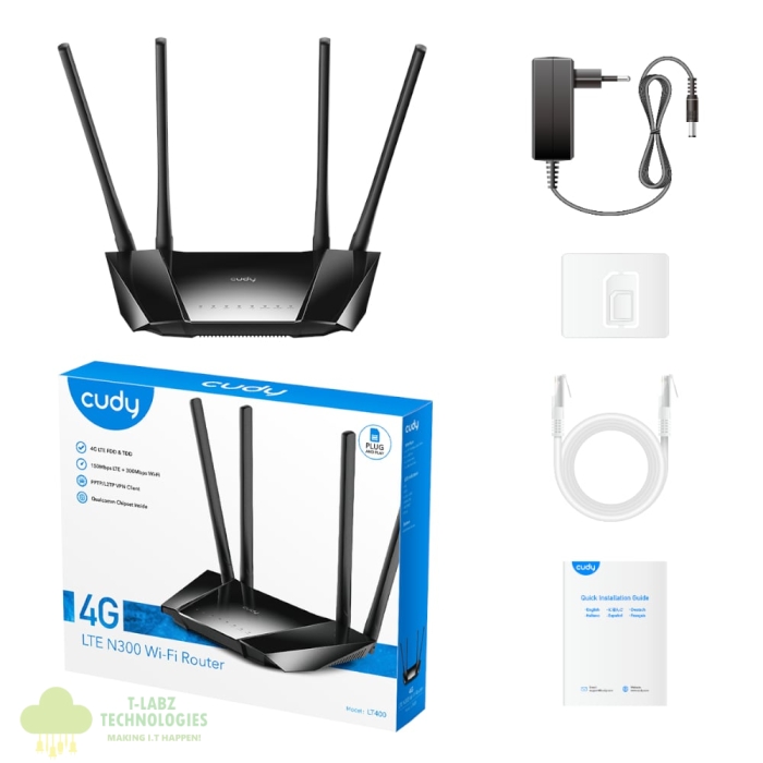 Cudy LT400 4G LTE N300 300Mbps Wi-Fi Router - Image 5