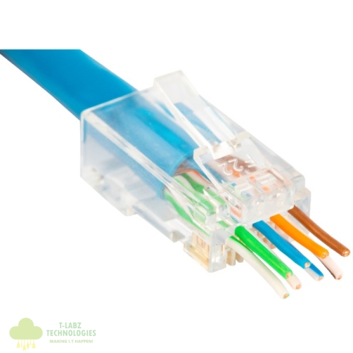 Ellies Cat6 UTP RJ45 Modular Snap Plugs 50 Pack - Image 1