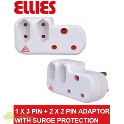 Ellies Power Socket Extension Adaptor with Surge