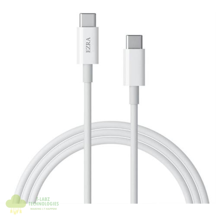 Ezra TypeC To TypeC 1.8meter 60w White Data Cable - Image 1