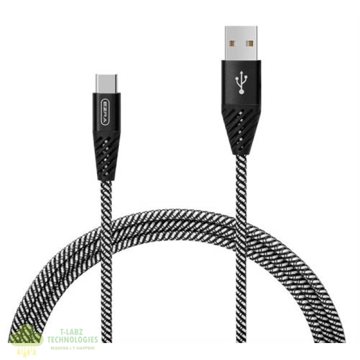 Ezra UsbA To TypeC 3A 1meter Fast Charging Black - Image 1