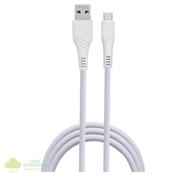 Ezra UsbA To TypeC 3A 1meter White Fast Charge - Image 1