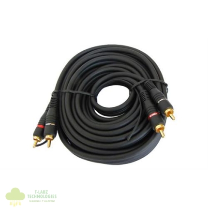 Geeko 2 X RCA Male to Male Audio Cable With