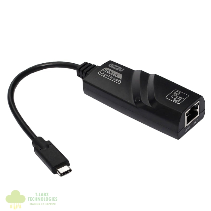 Gizzu High Speed Type-C to Gigabit LAN Adapter Poly - Image 1