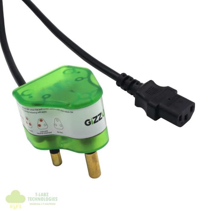 Gizzu Surge Protector 16A Kettle Plug Cable 1.5M - Image 1
