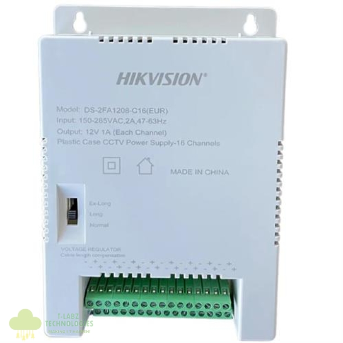 Hikvision 12VDC 60W 16 Channel CCTV Power Supply - Image 1