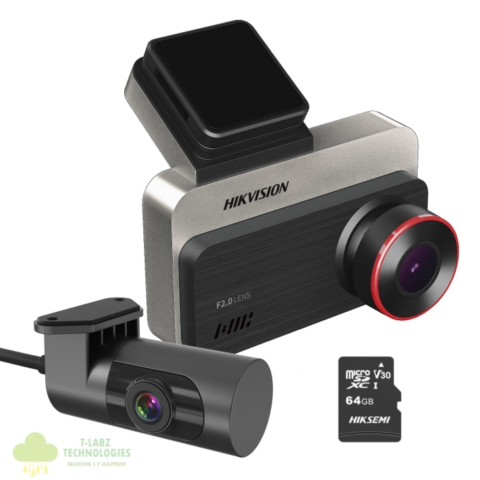 Hikvision C200S Dashcam, with 64GB Micro-SD - Image 1