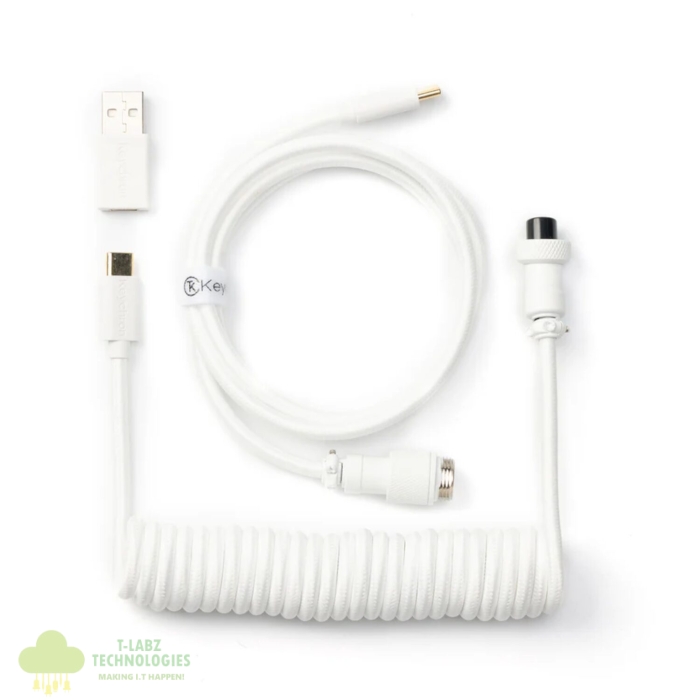 Keychron Coiled Aviator White Cable - Image 2