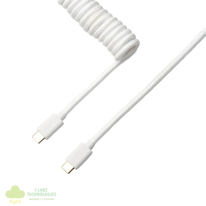 Keychron Coiled Aviator White Cable - Image 1