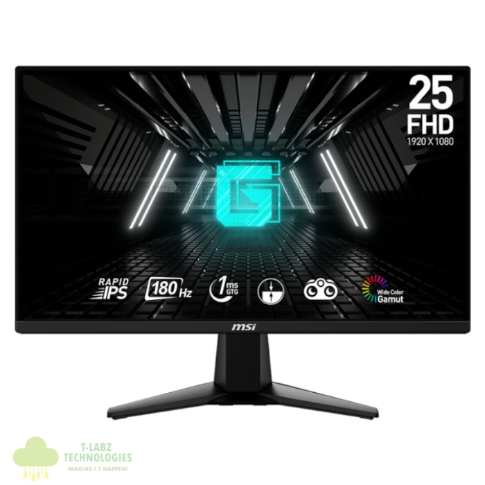 MSI G255F 25" Gaming Monitor 1920x1080 (FHD) Rapid IPS 1ms 180Hz Adaptive Sync HDMI Displayport Black - Image 1