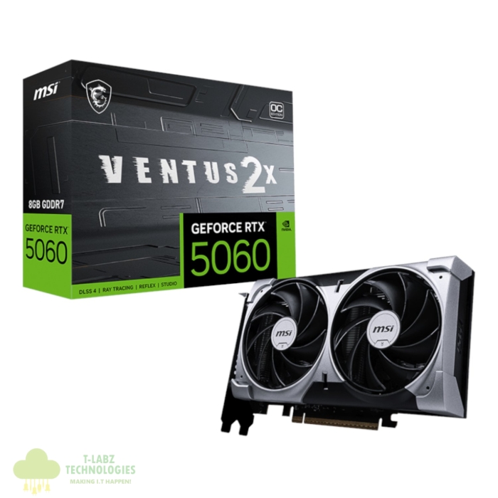 MSI GeForce RTX 5060 VENTUS 2X OC 8GB GDDR7 Graphics Card - Image 1