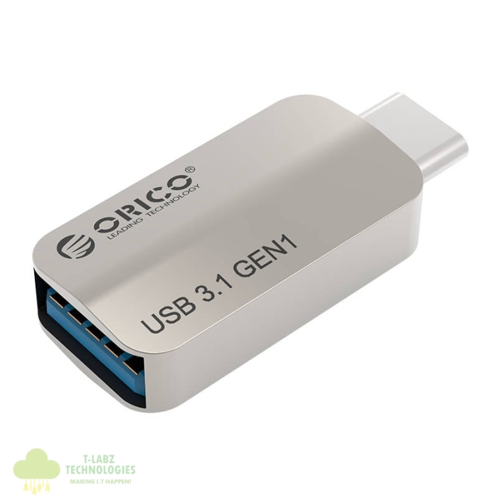 ORICO USB Type-C to USB-A 3.1 ChargeSync On The Go Adapter - Silver - Image 1