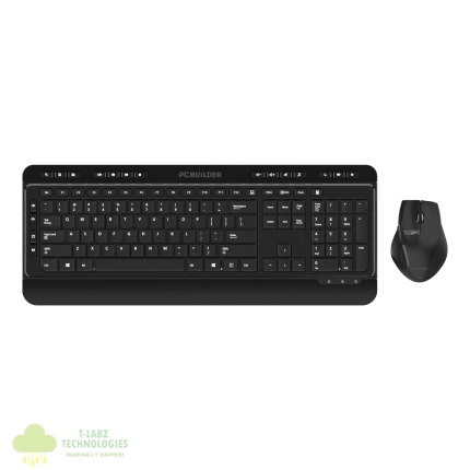 PCBuilder ALPHA Silent Wireless Keyboard and Mouse Combo