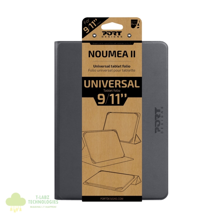 Port Designs Noumea II Universal 9/11" Tablet Folio – Grey - Image 2