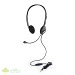 Port Stereo Headset with Mic with 1.2m Cable|1 x 3.5mm|Volume Controller - Black - Image 3