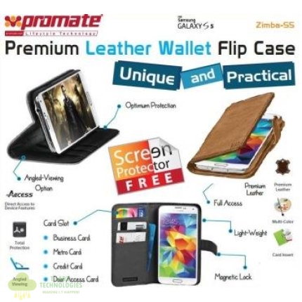 Promate Zimba S5 Bookcover case Colour:Brown