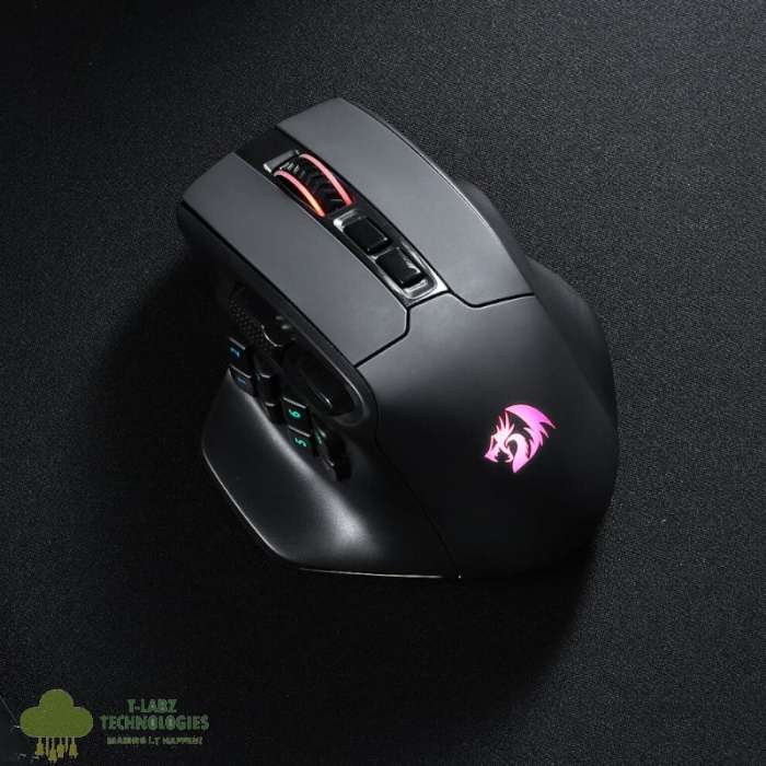 REDRAGON Aatrox Wireless 6200DP RGB MMO Gaming Mouse - Black - Image 3