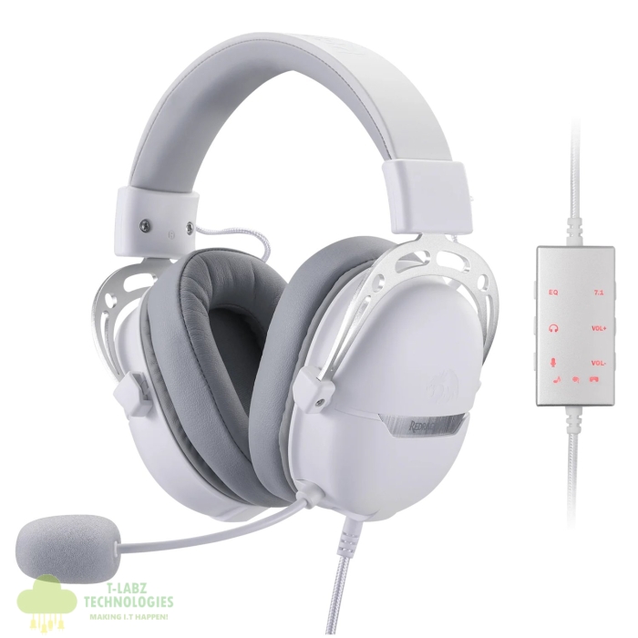 REDRAGON Over-Ear AURORA Gaming Headset - White - Image 1