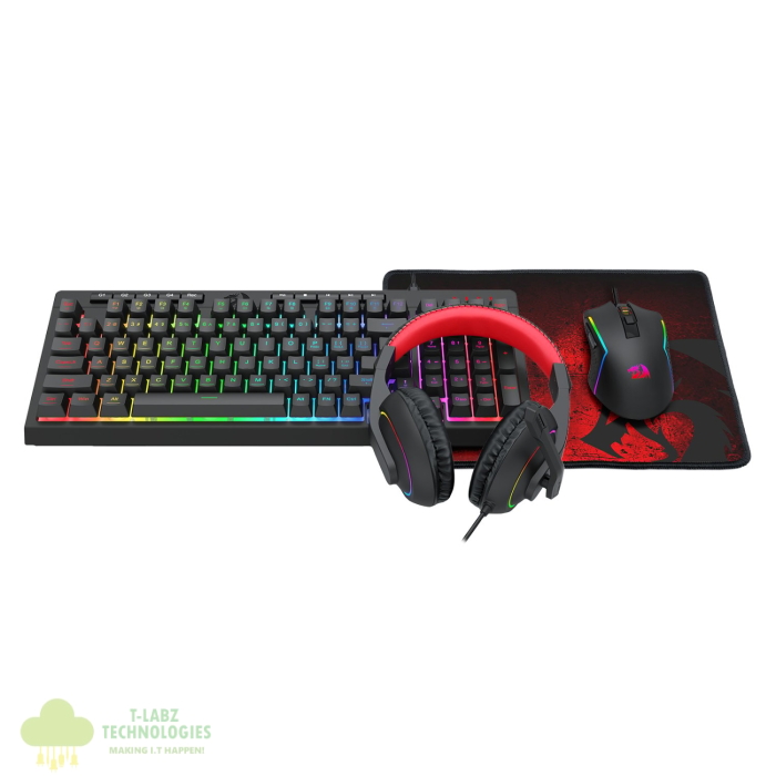 Redragon 4-in-1 Keyboard | Mouse | Mousepad | RGB Headset Gaming Combo - Image 2