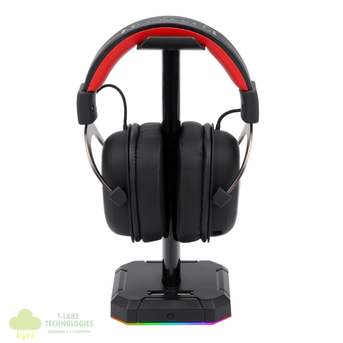 Redragon HA300 Scepter Pro RGB Headset Stand with USB Hub (4 x USB 2.0, RGB Lighting) - Image 3