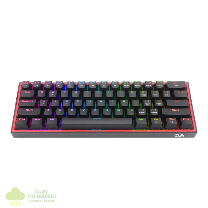 Redragon K616 FIZZ Pro 61-Key RGB Mechanical Gaming Keyboard – Black (60%, RGB, Wireless/Wired, Hot-Swappable) - Image 2