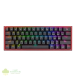 Redragon K616 FIZZ Pro 61-Key RGB Mechanical Gaming Keyboard – Black (60%, RGB, Wireless/Wired, Hot-Swappable)