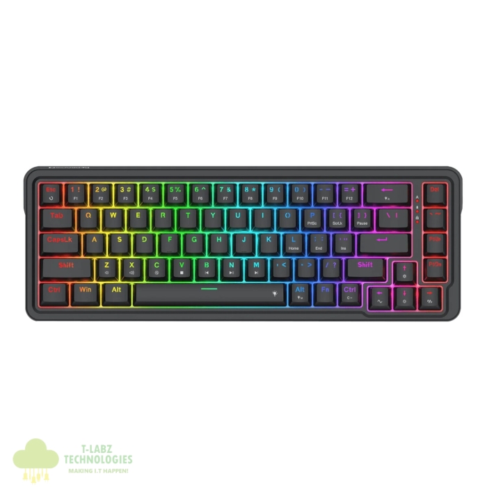 Redragon NOVA K709 65% Wired Gasket RGB Gaming Keyboard - Black - Image 1
