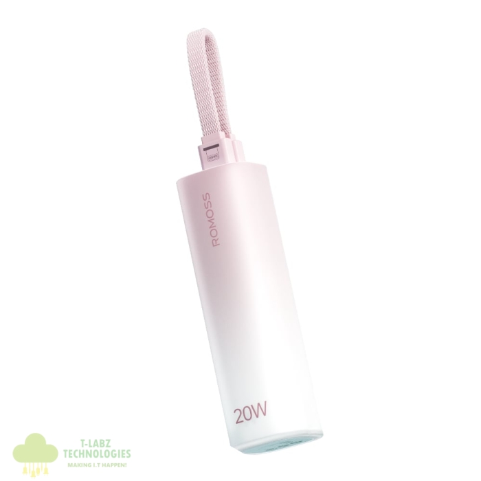 Romoss PSC05 5000mAh 20W Mini Power Bank – Pink - Image 2
