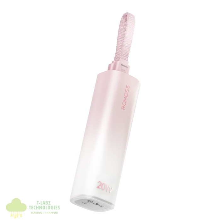 Romoss PSC05 5000mAh 20W Mini Power Bank – Pink - Image 1