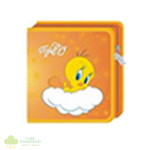 Tweety 40 CD Wallet in a vibrant orange color.