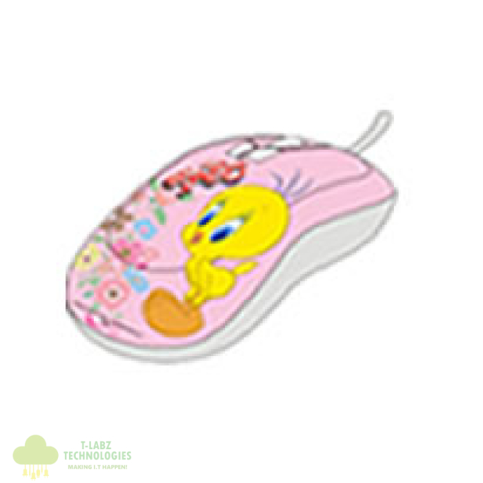 Tweety Optical USB Mouse Colour: Pink - Image 1