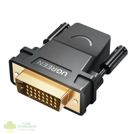 UGREEN 20124-20124 DVI (24+1) Male to HDMI Female Adapter - Black