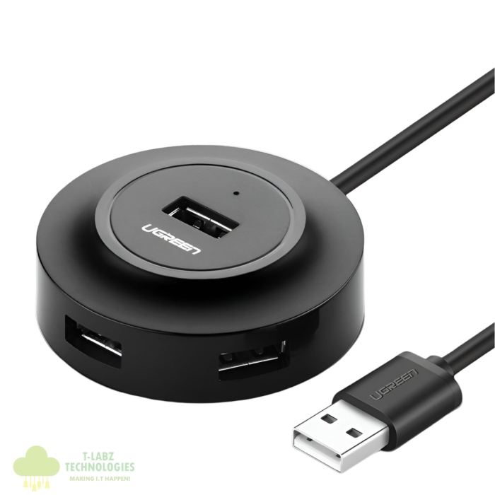UGREEN 4-IN 1 USB 2.0 Hub (20777) - Black - Image 1