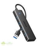 UGREEN 4-in-1 USB 3.0 Hub - High-Speed 5Gbps Data Transfer - Grey