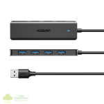 UGREEN 4-in-1 USB 3.0 Hub - High-Speed 5Gbps Data Transfer - Grey - Image 3